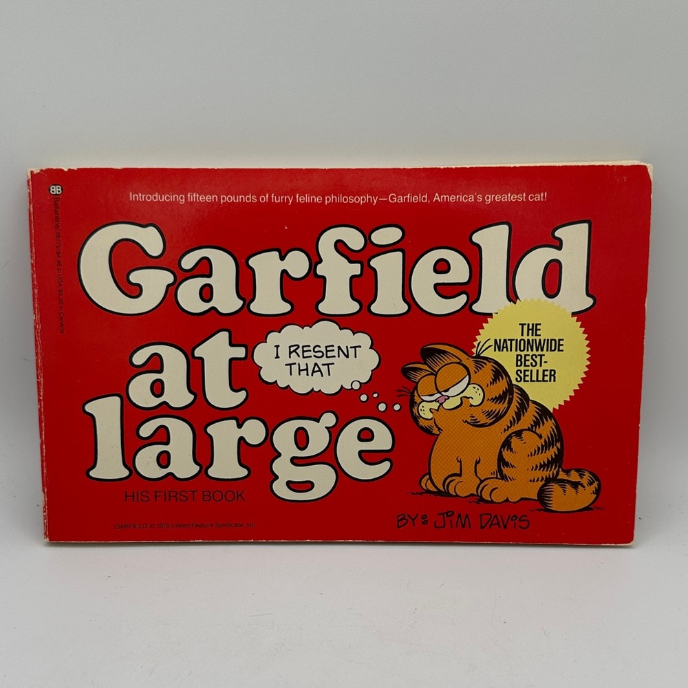 Garfield at Large 1980 rare paperback 1st edition signed by Jim Davis